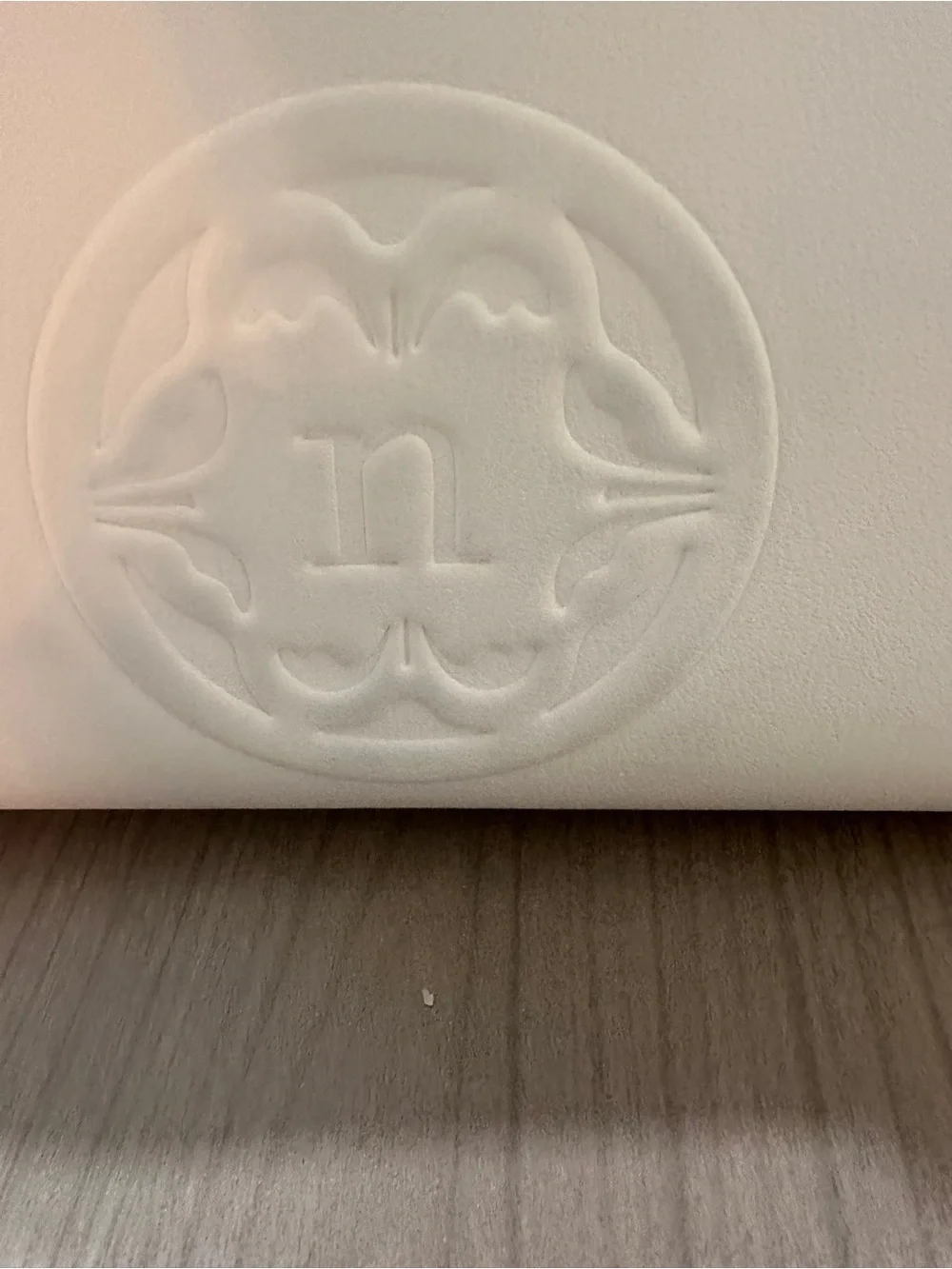 Nanette Lepore Cream Zip Wallet with Gold Logo